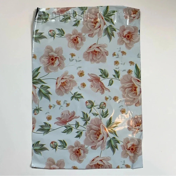 80 Poly bags mailers shipping floral thank you variety print self seal 10x13” - Picture 3 of 13